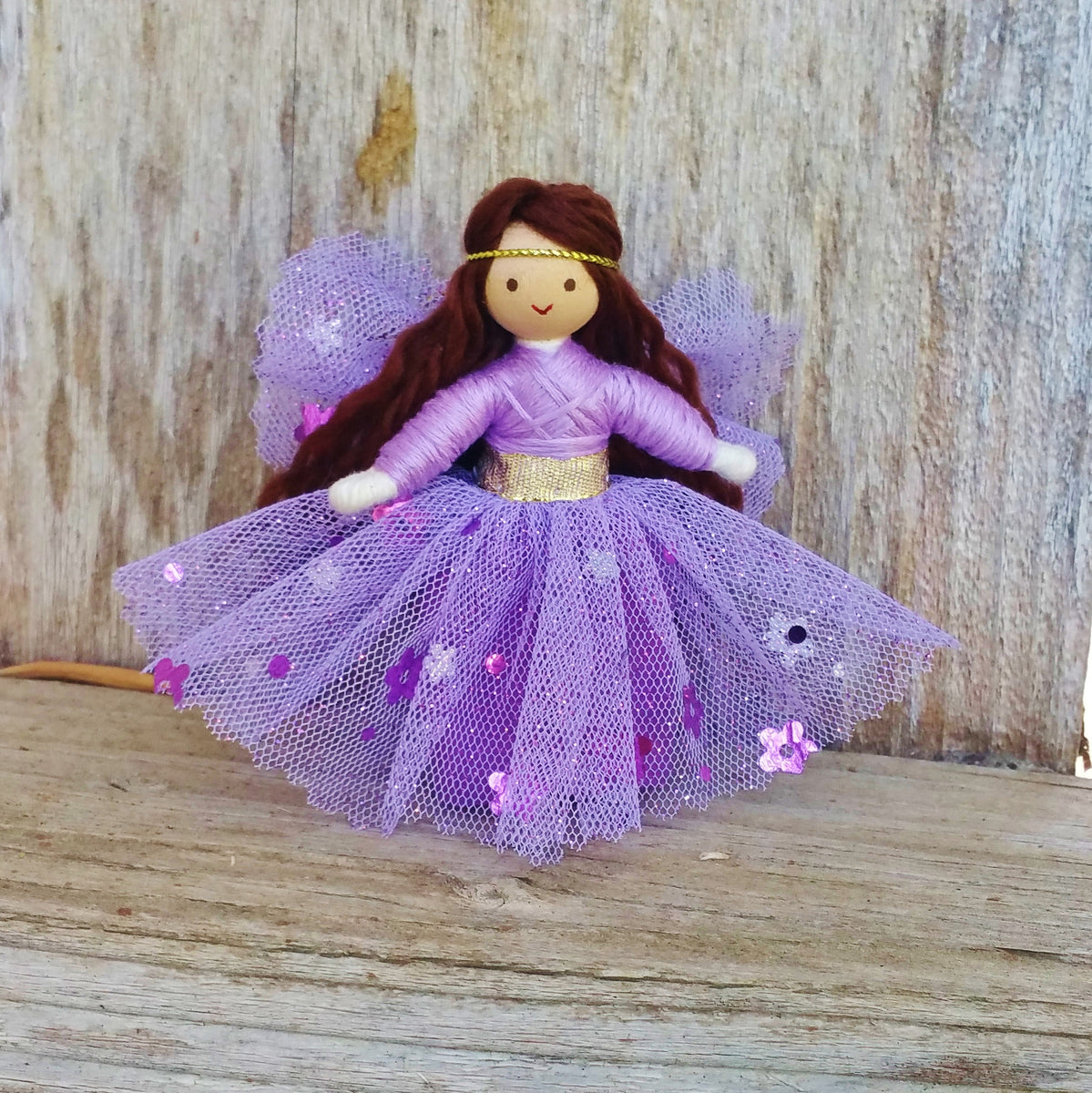 Purple Sparkle Fairy Doll Made in America – Wildflower Toys ™